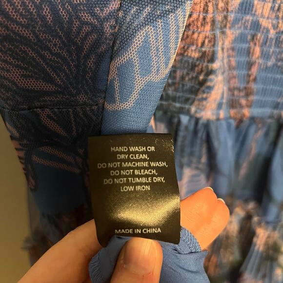 Hutch Freya Tulle Plisse Ruffle Gown Dress Size 20 V-Neck - Picture 4 of 11